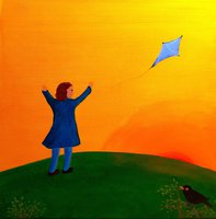 I´ll let go so I find my way to home (akryl na plátne, 40x40 cm)